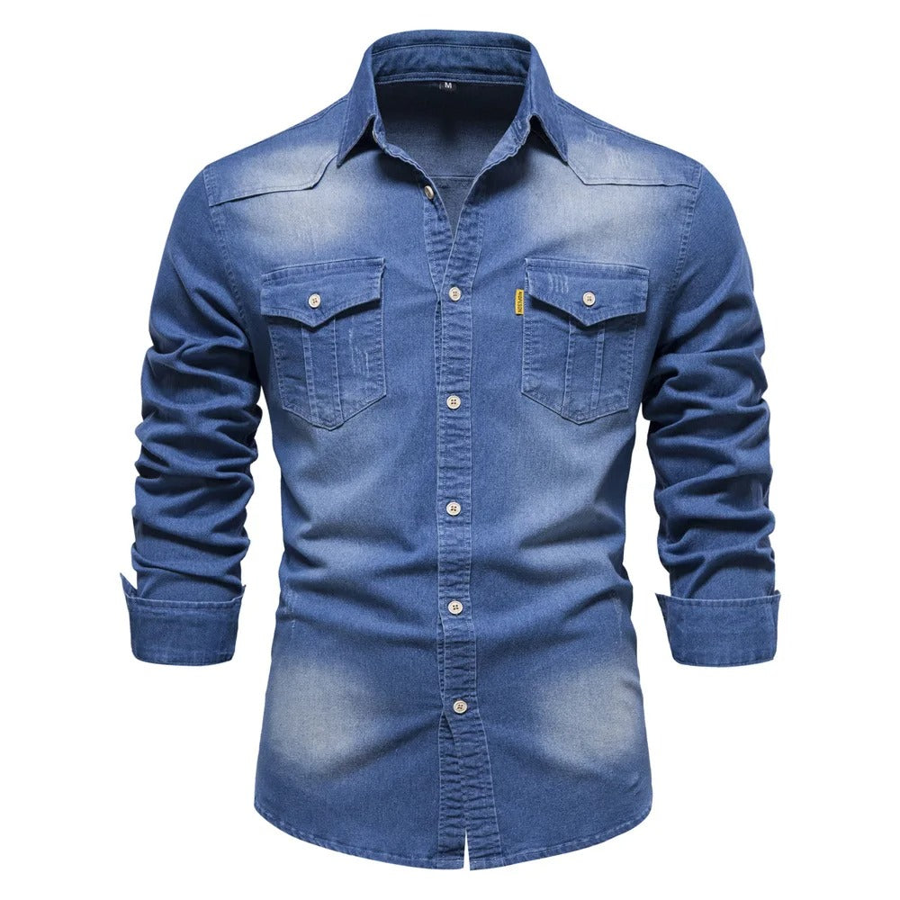 Men's Western Style Denim Shirt