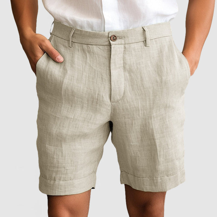 Men's Casual Cotton and Linen Blend Shorts