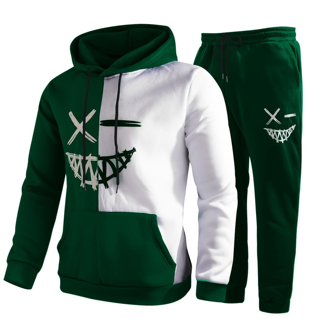 Men's Hooded Sweatshirt and Jogging Pants Set