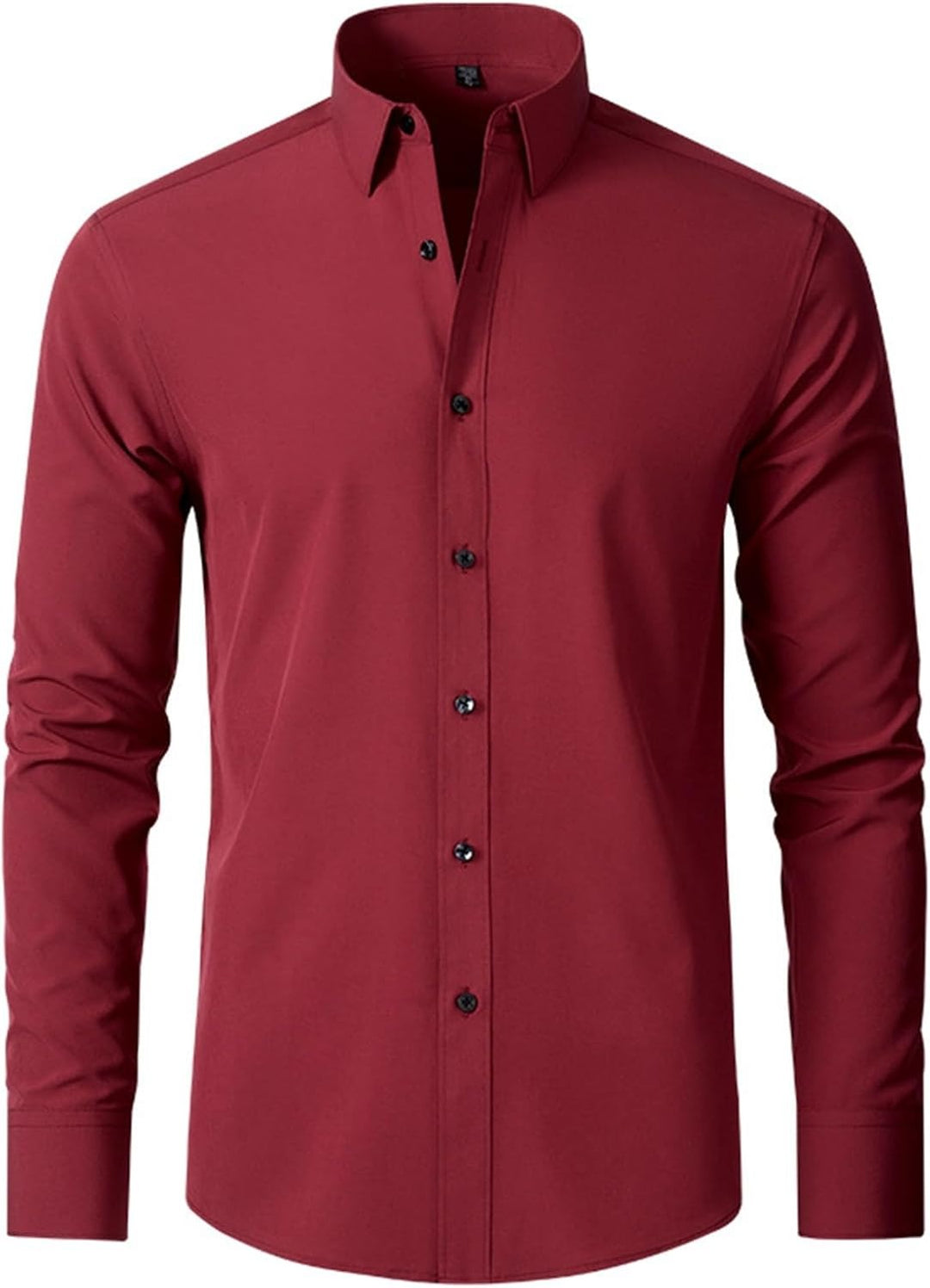 Men's Business Shirt with Button Bar for Professional Style