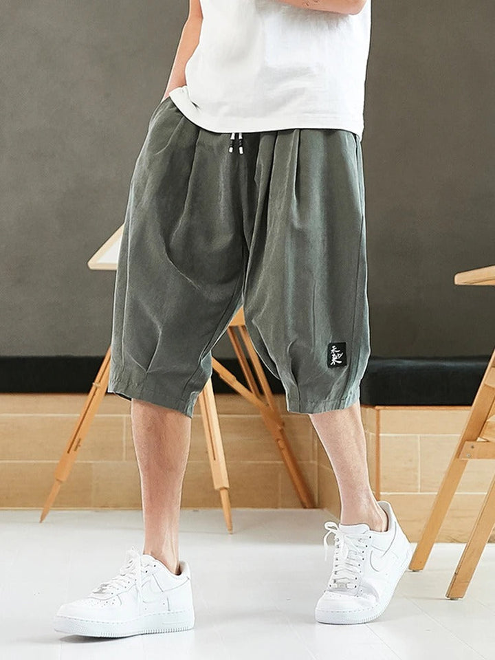 Men's Casual Wide Leg Cord Shorts for Comfortable Summer Wear