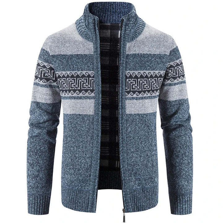 Men's Contemporary Knit Sweater Jacket