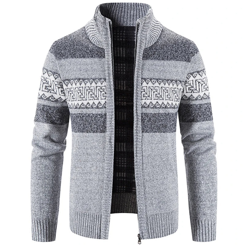 Men's Contemporary Knit Sweater Jacket