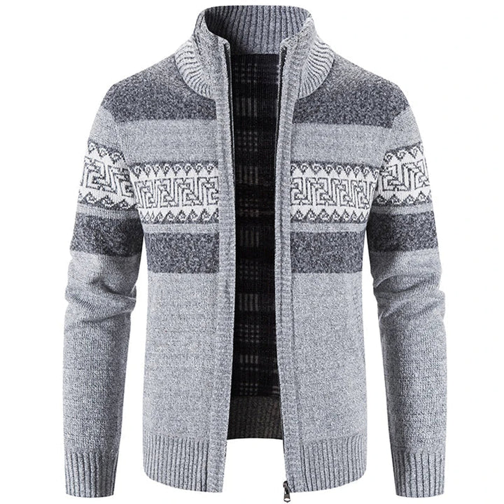 Men's Contemporary Knit Sweater Jacket