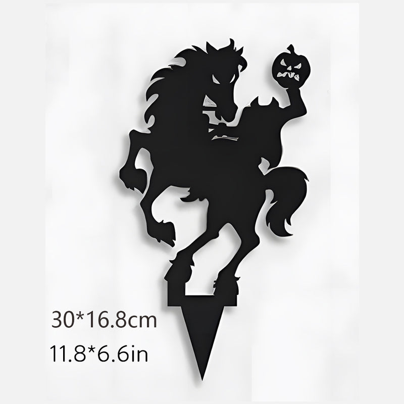 Halloween's Metal Villain Shadow Caster Yard Stake with Spotlight Projection