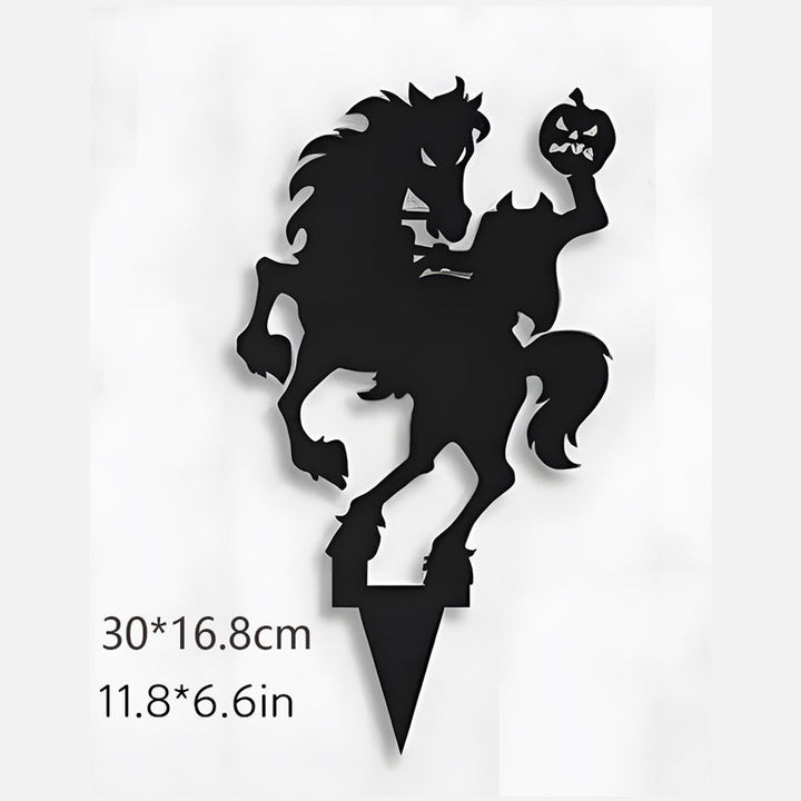 Halloween's Metal Villain Shadow Caster Yard Stake with Spotlight Projection