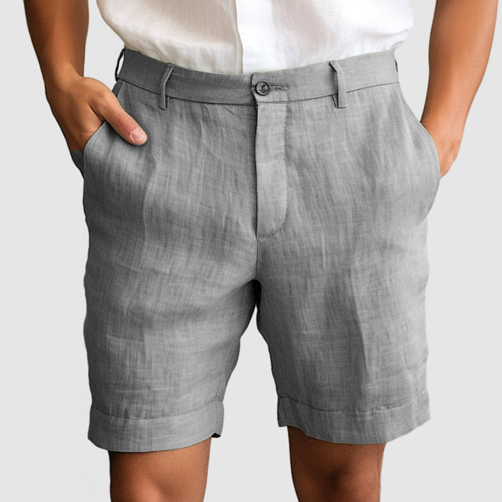 Men's Casual Cotton and Linen Blend Shorts