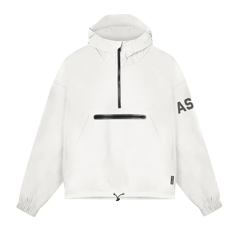 Men's Sporty Anorak Jacket with Zipper