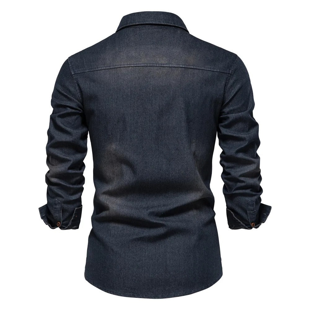 Men's Western Style Denim Shirt