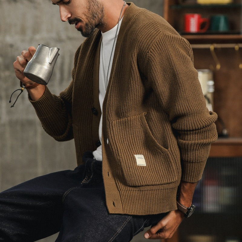 Men's Knitted Cardigan Sweater for Stylish Comfort