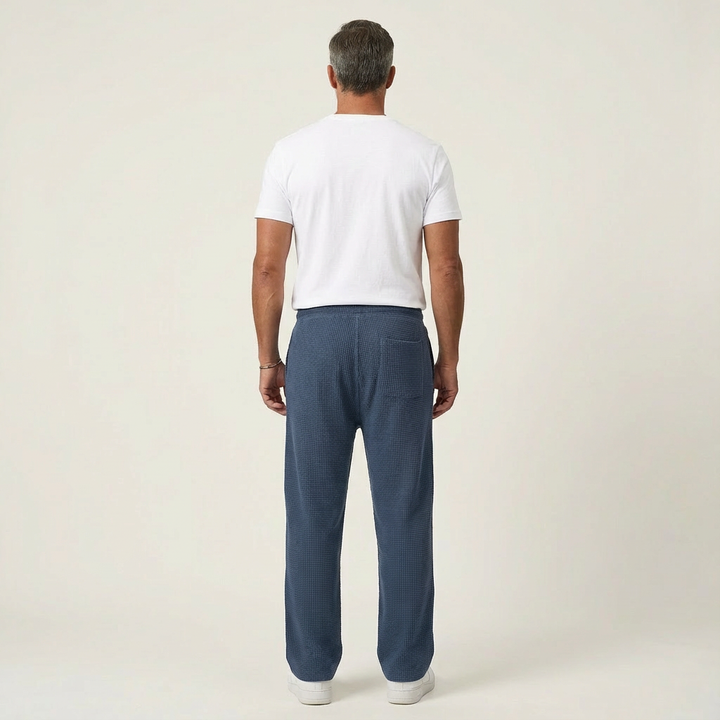 Men's Wide-Leg Adjustable Waist Casual Pants