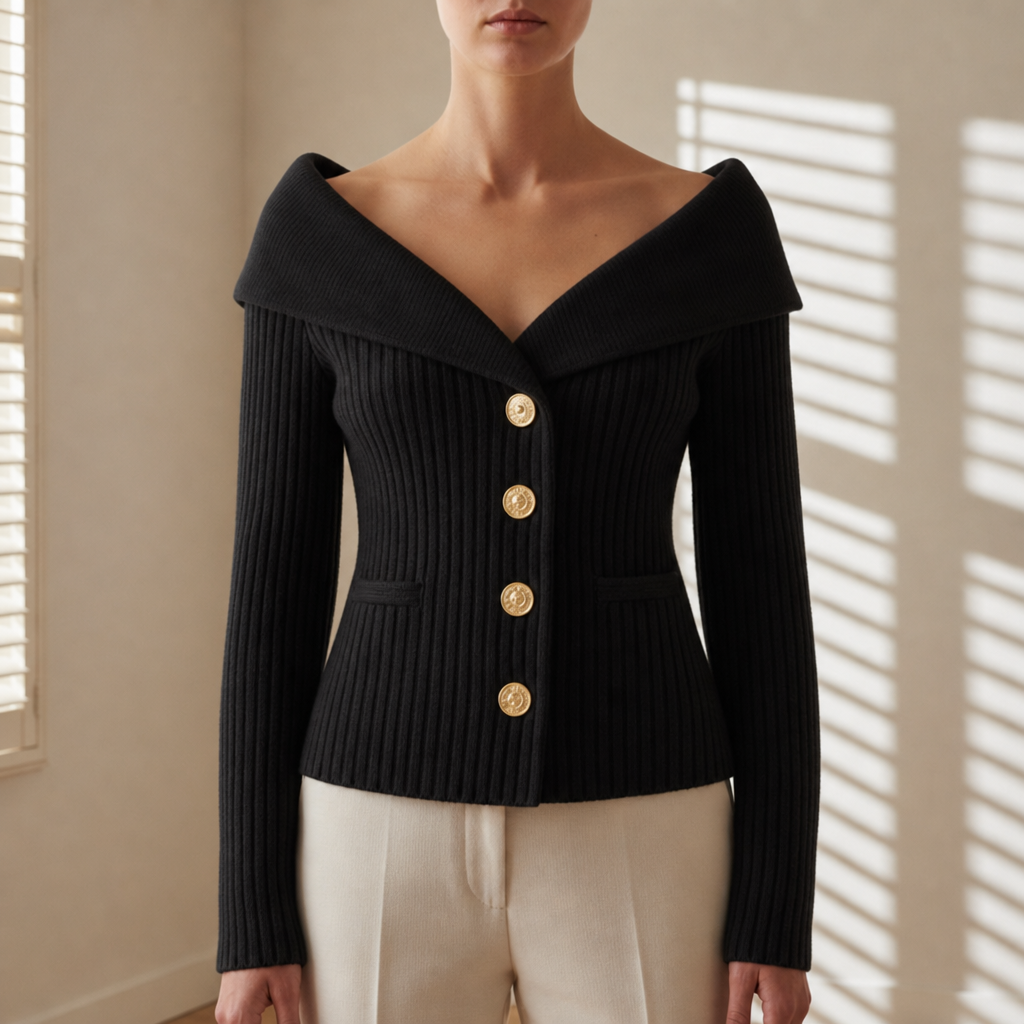 Women's Off-Shoulder Knit Cardigan