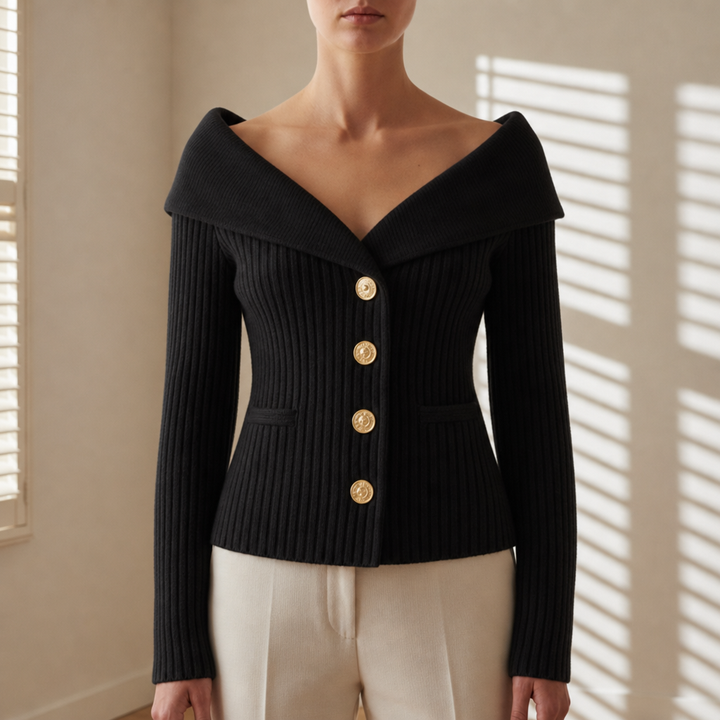 Women's Off-Shoulder Knit Cardigan