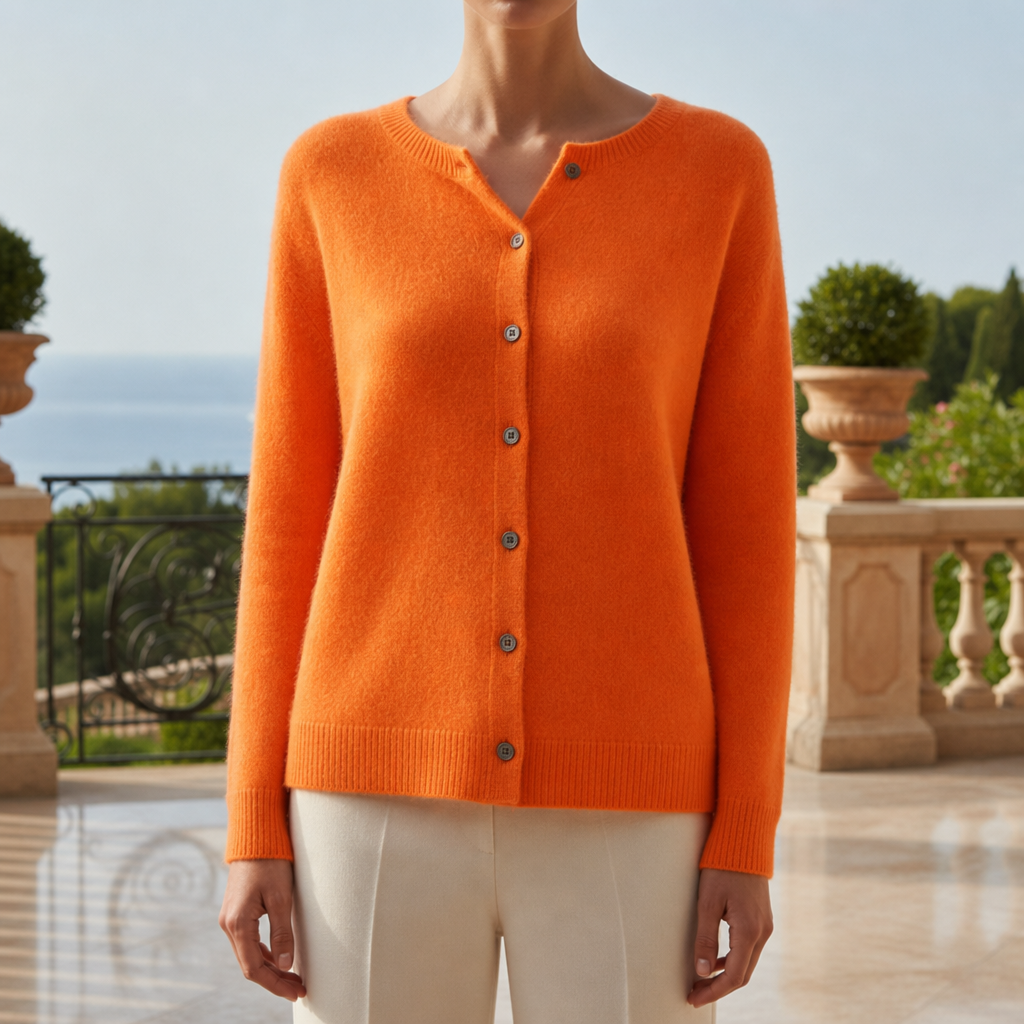 Women's Round Neck Cardigan Sweater