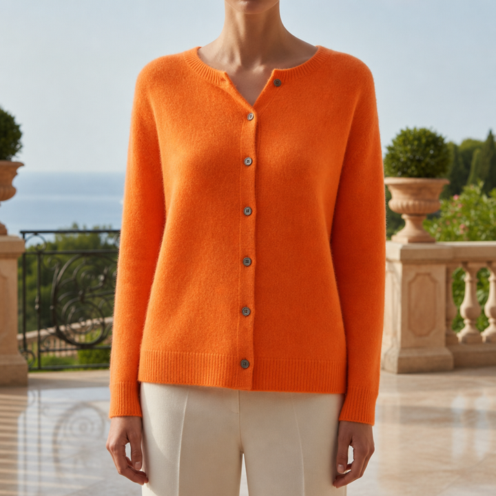 Women's Round Neck Cardigan Sweater