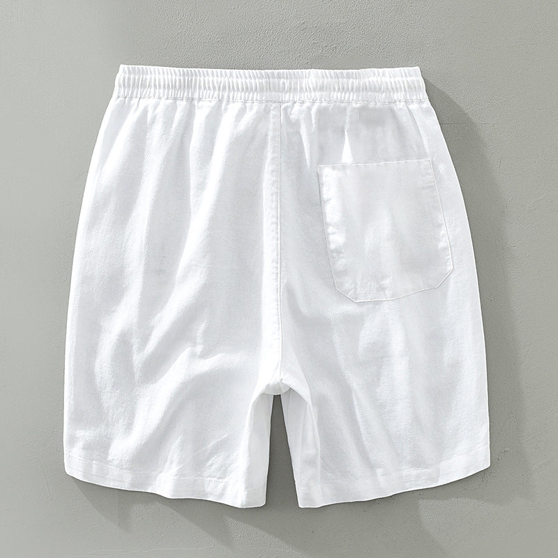 Men's Casual Linen Shorts for Summer Beachwear