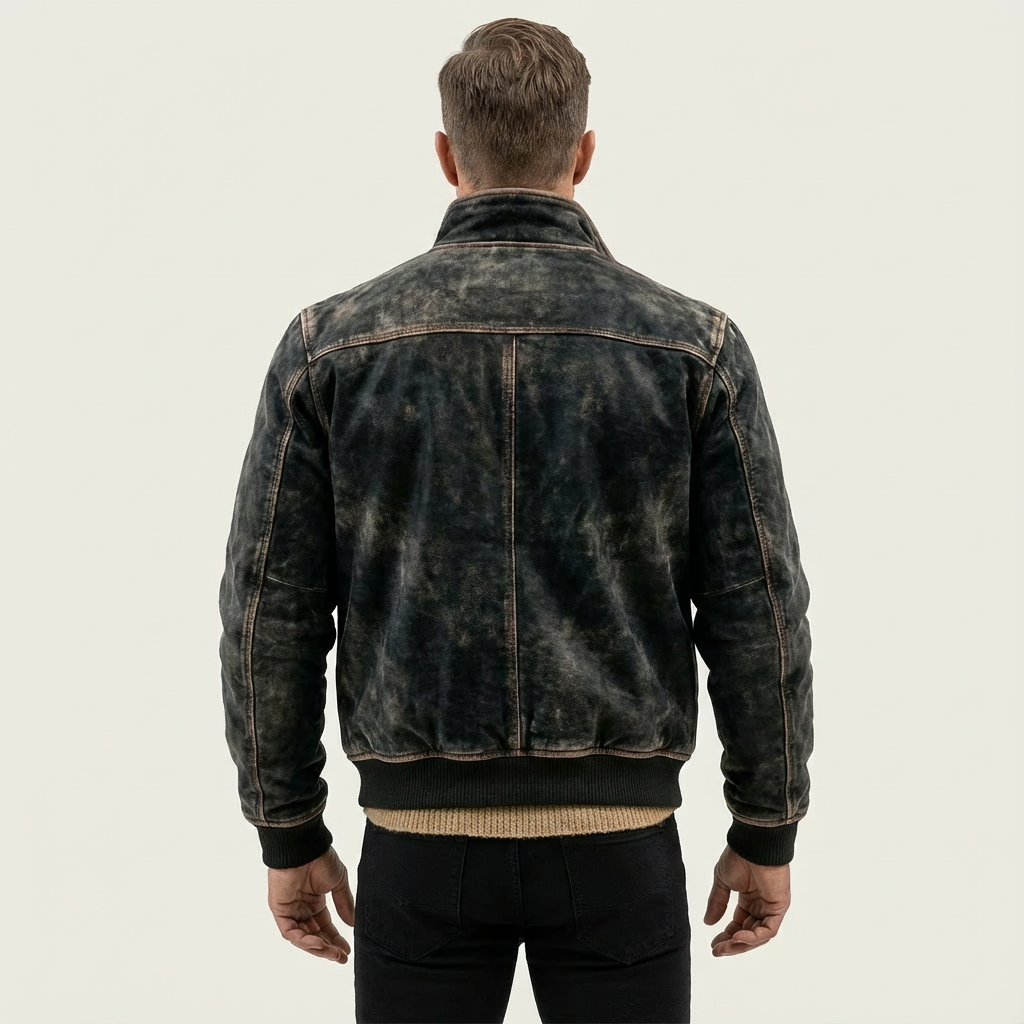 Men's Thermal Leather-Effect Jacket