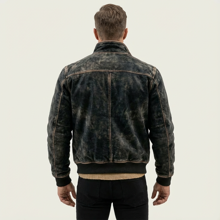 Men's Thermal Leather-Effect Jacket