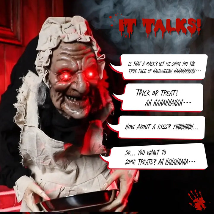 Halloween's 5ft Animated Figure with Sound-Activated Movement & LED Eyes