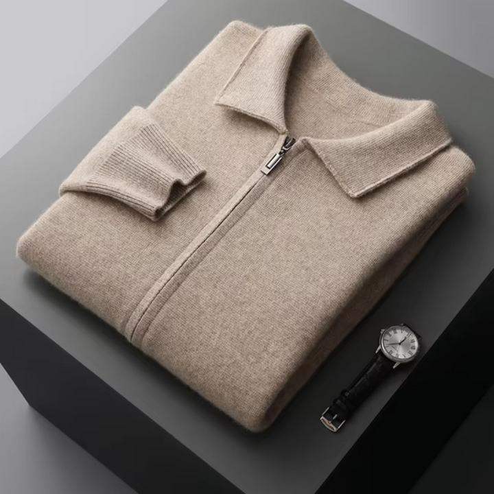 Men's Stylish and Versatile Full-Zip Cardigan