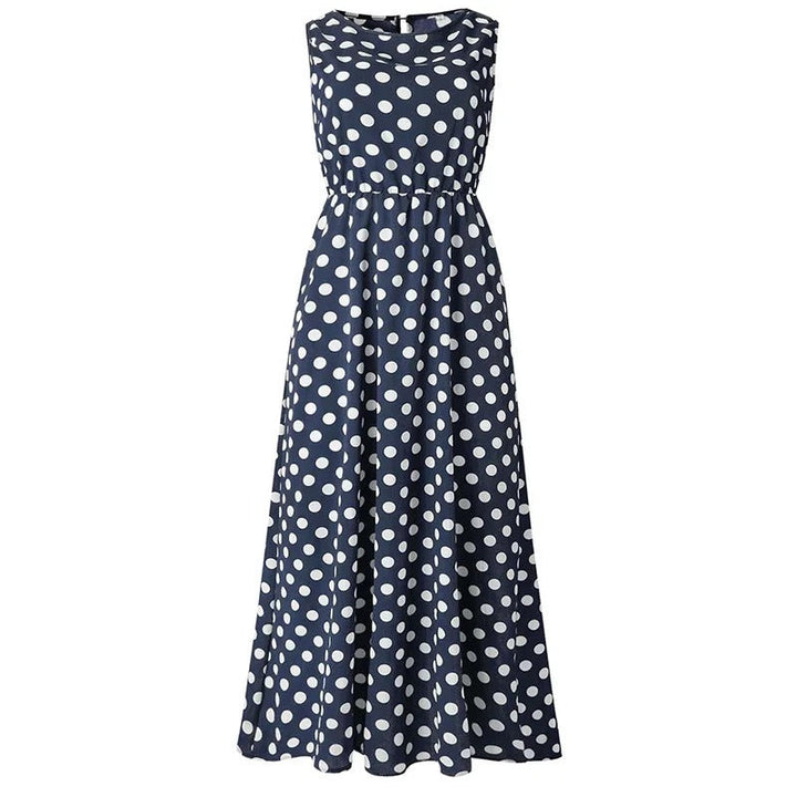Women's Smart Dot Dress with Waist Detail