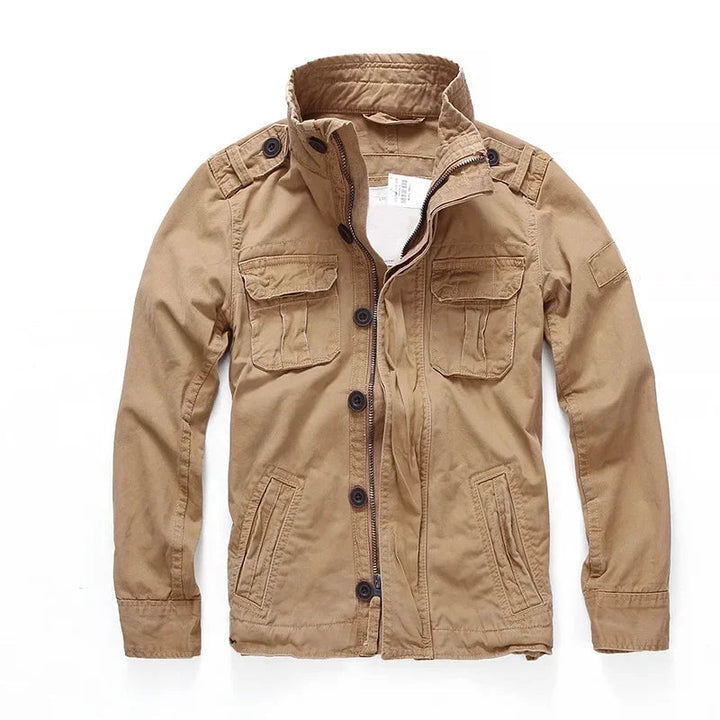 Men's Utility Pocket Cargo Denim Jacket