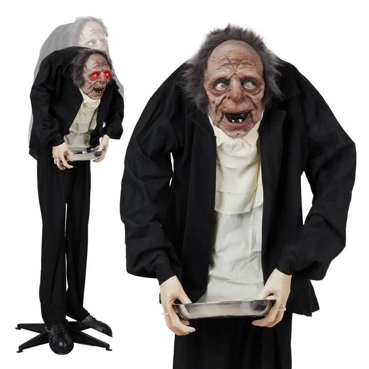 Halloween's 5ft Animated Figure with Sound-Activated Movement & LED Eyes