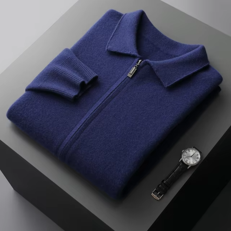 Men's Stylish and Versatile Full-Zip Cardigan