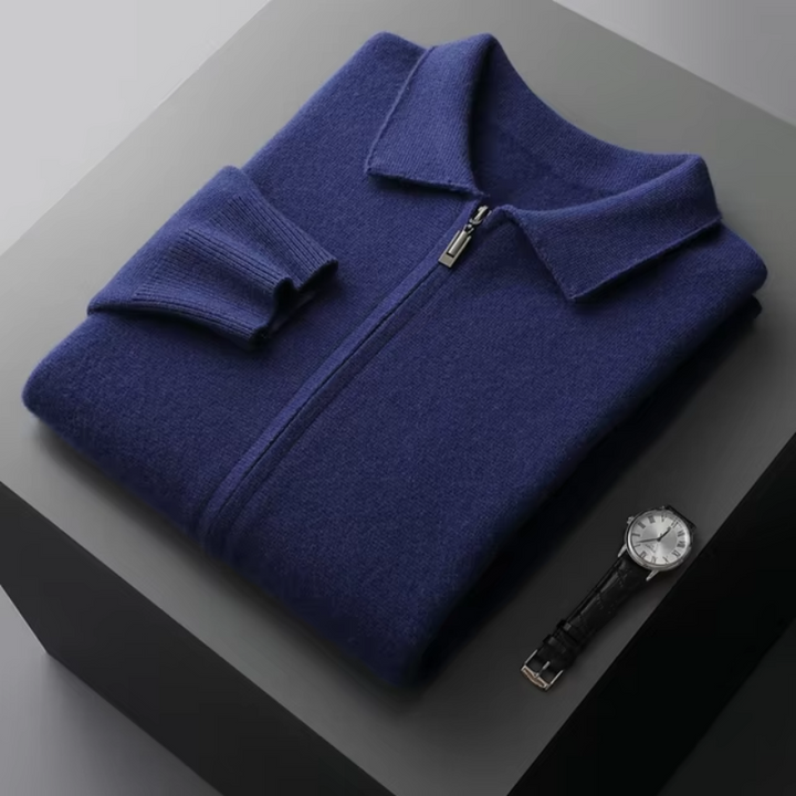 Men's Stylish and Versatile Full-Zip Cardigan