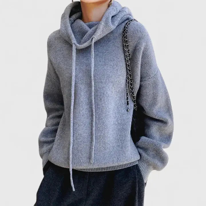 Women's Cozy Oversized Knit Pullover Hoodie
