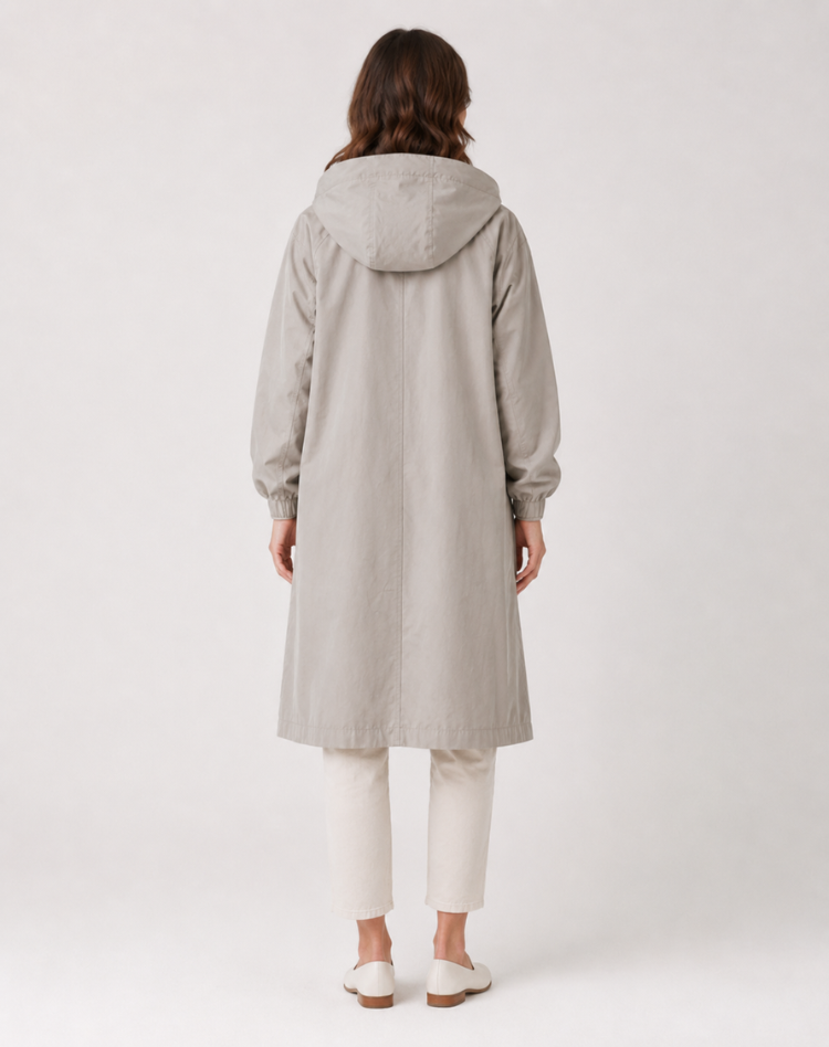 Women's Lightweight Hooded Trench Coat for Everyday Wear