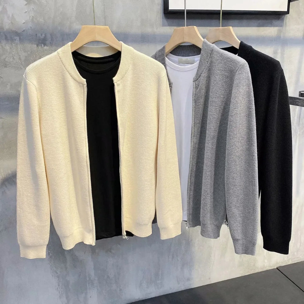 Men's Cozy Knitted Cardigan for Warmth and Style