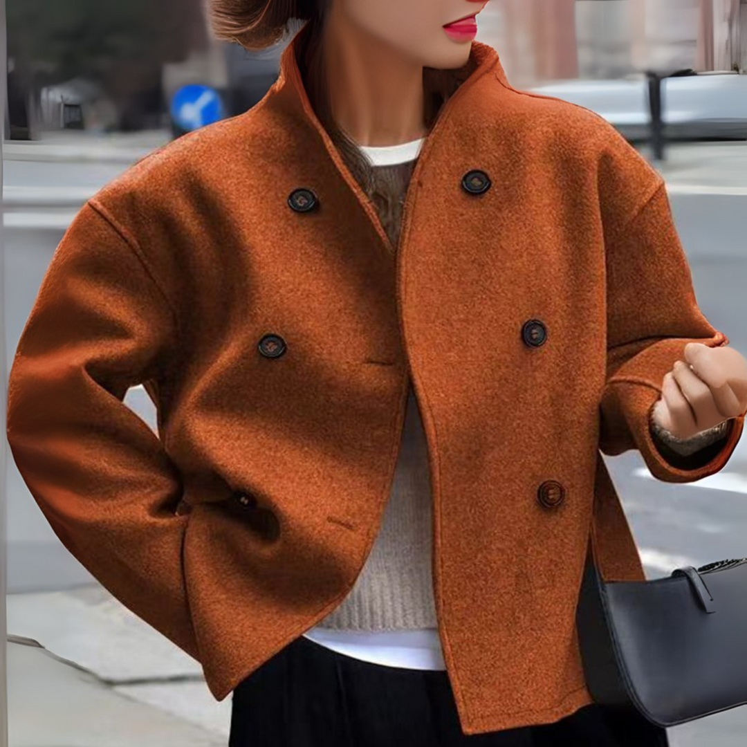 Women's Stand Collar Long Sleeve Coat