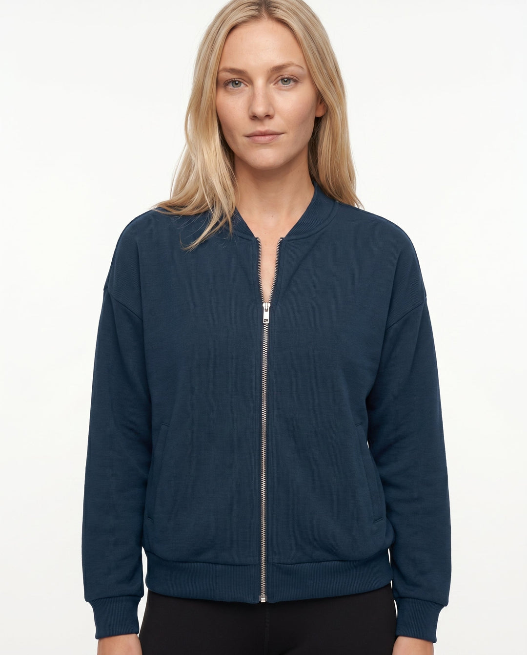 Women's Lightweight Bomber Jacket – Zip Closure for Casual Wear