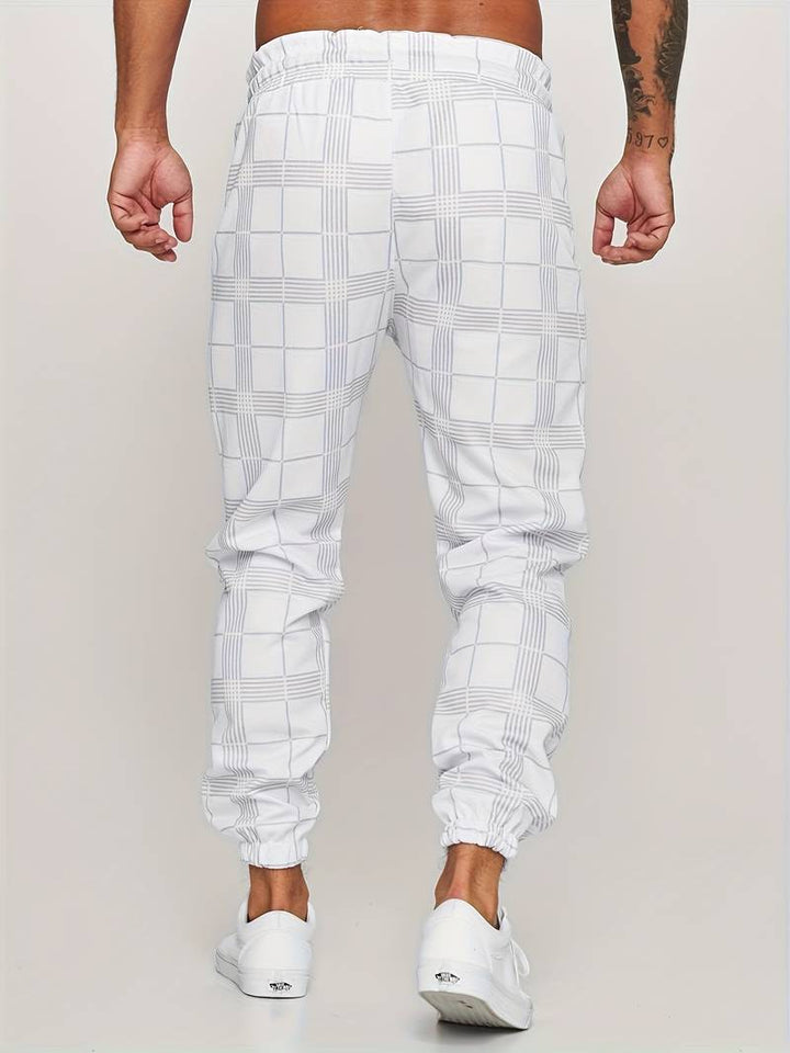 Men's Checkered Slim Fit Joggers