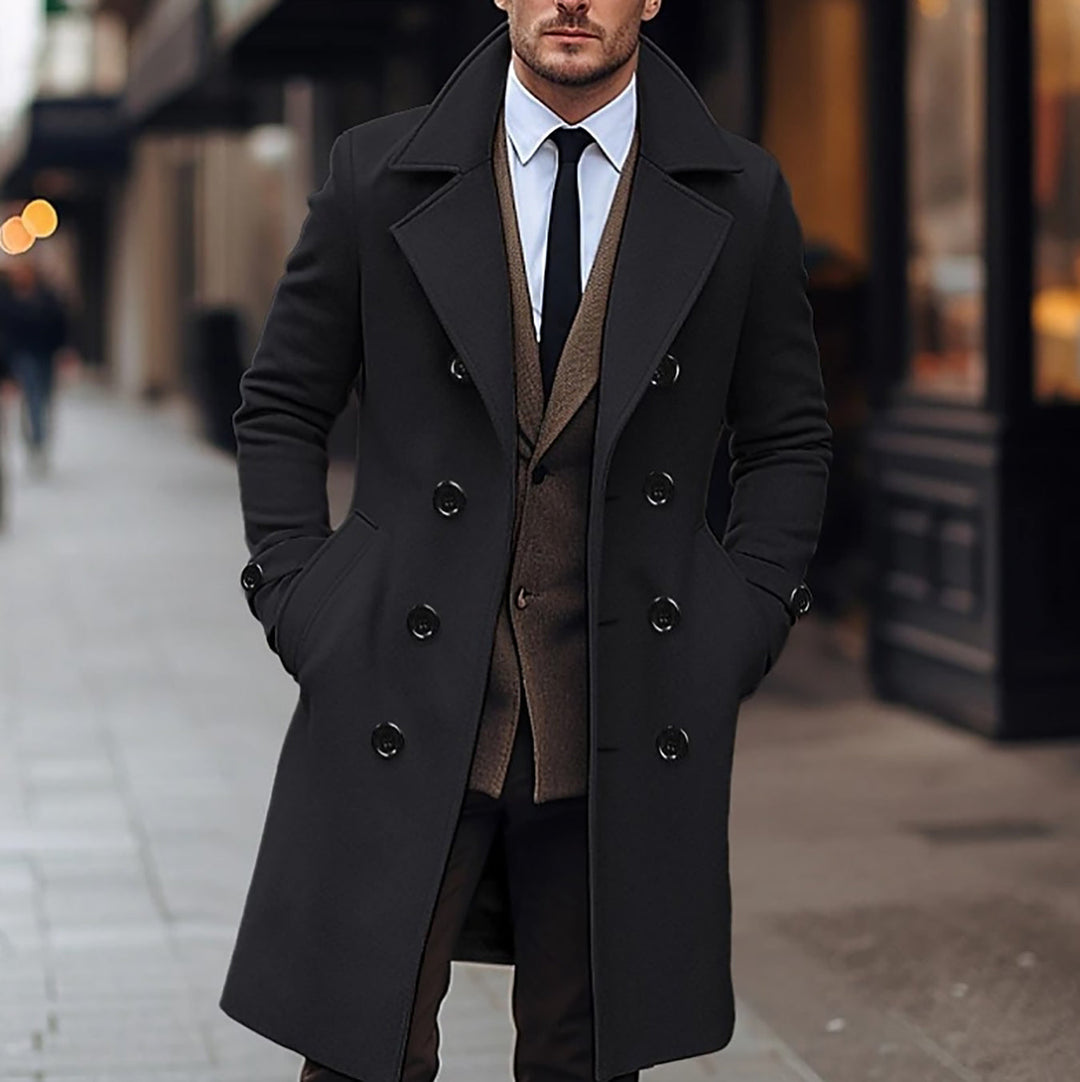 Men's Elegant Wool Coat for Stylish Comfort
