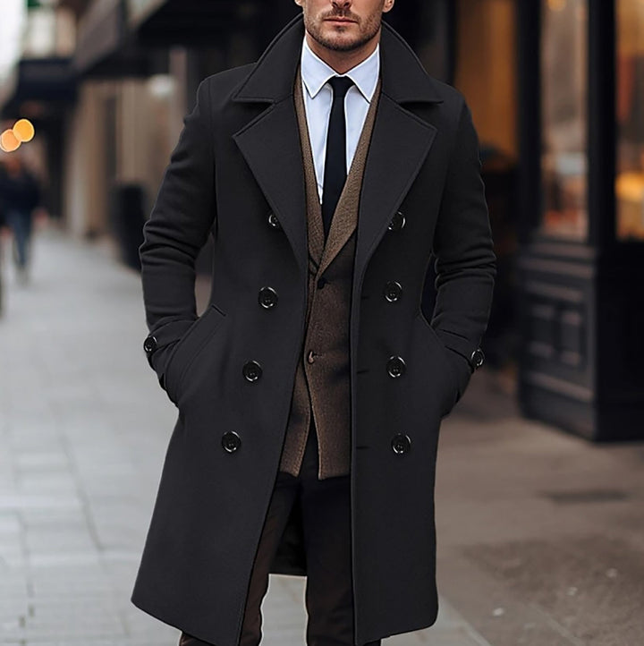 Men's Elegant Wool Coat for Stylish Comfort