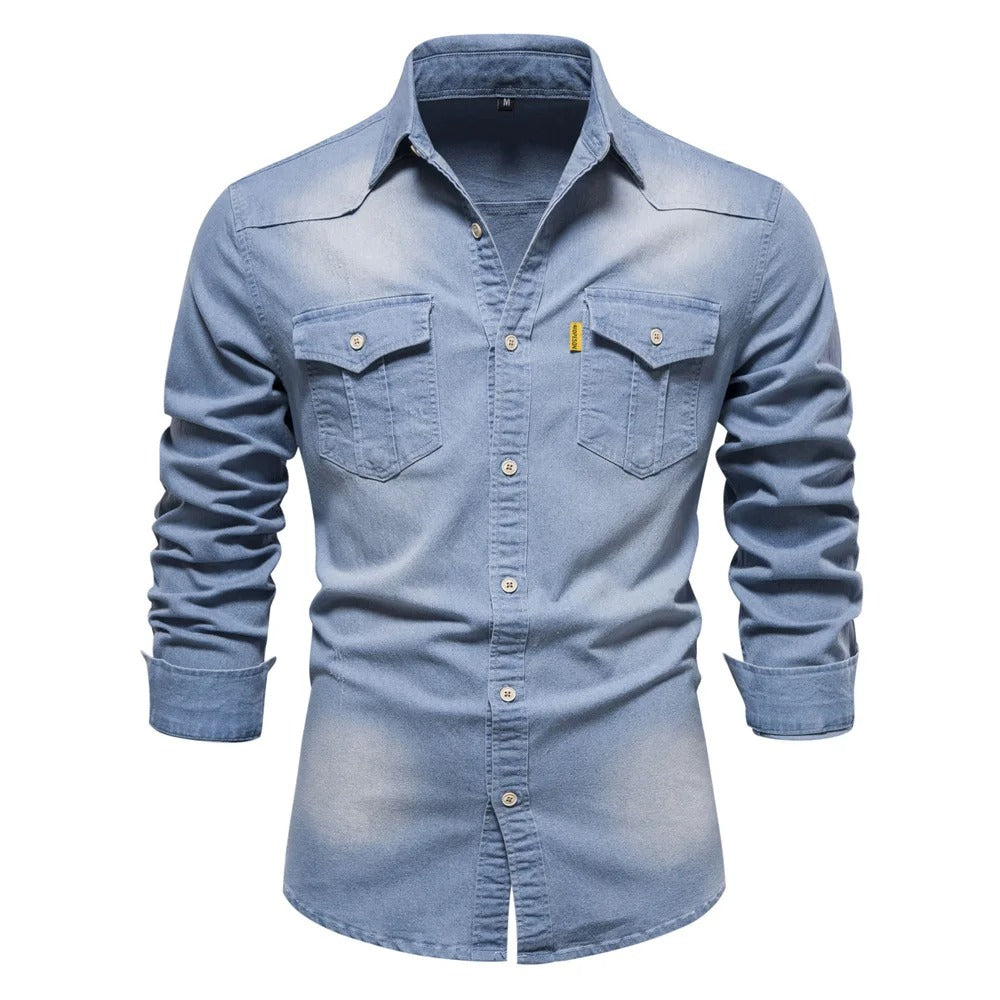 Men's Western Style Denim Shirt