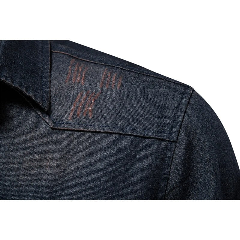 Men's Western Style Denim Shirt