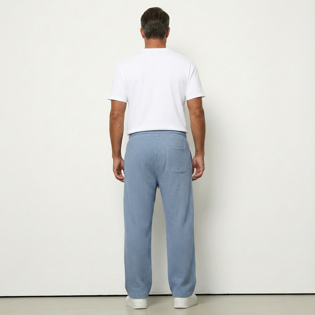 Men's Wide-Leg Adjustable Waist Casual Pants