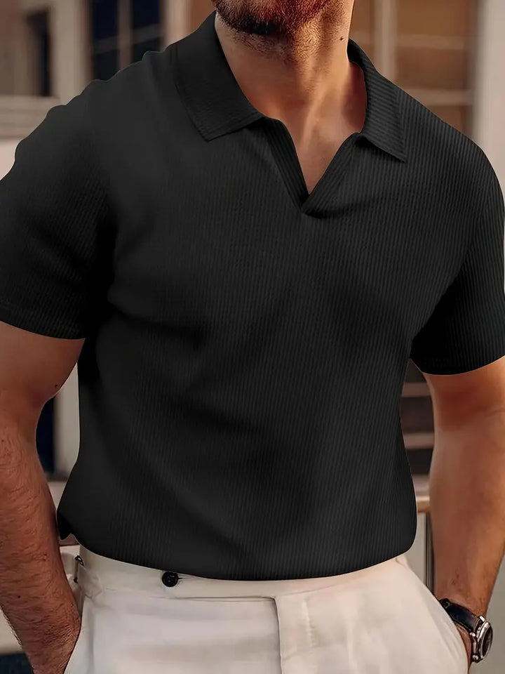 Men's Casual Short-Sleeve Polo Top