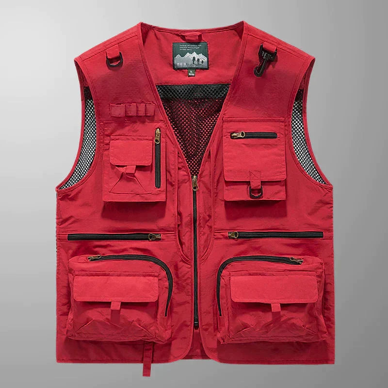 Men's Rugged and Functional Outdoor Cargo Vest