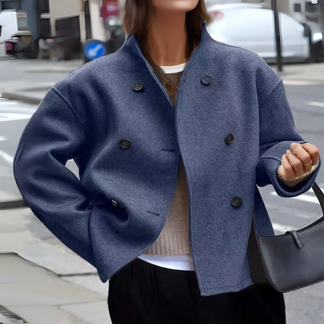 Women's Stand Collar Long Sleeve Coat