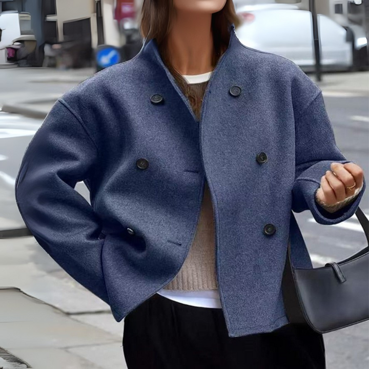 Women's Stand Collar Long Sleeve Coat