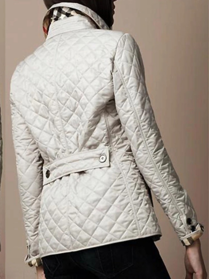 Women's Casual Quilted Jacket with Down Collar