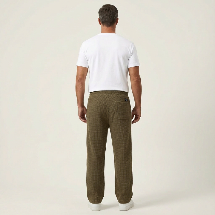 Men's Wide-Leg Adjustable Waist Casual Pants