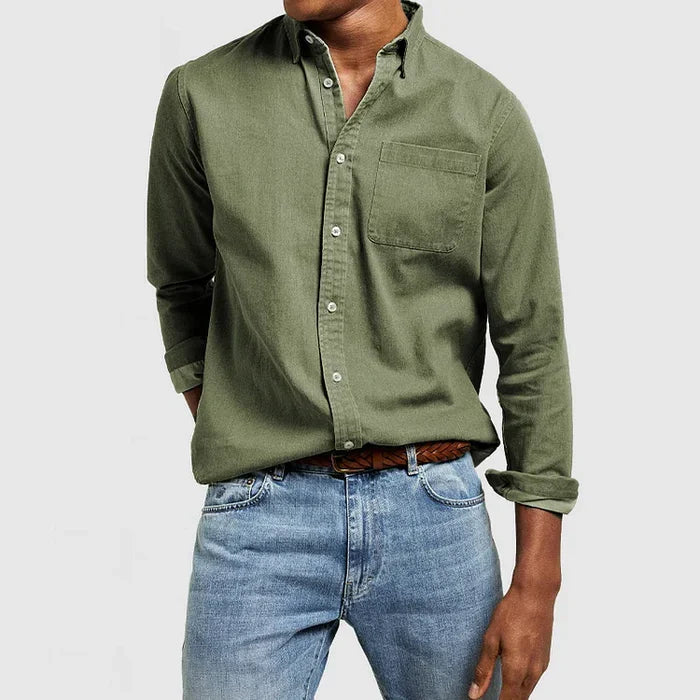 Men's Casual Button-Up Shirt