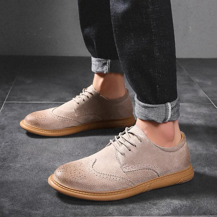 Men's breathable Oxford lace-up shoes for work and casual wear