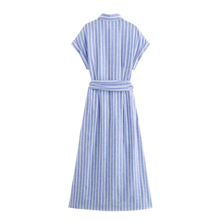 Women's Striped Shirt Dress for Effortless Style and Comfort