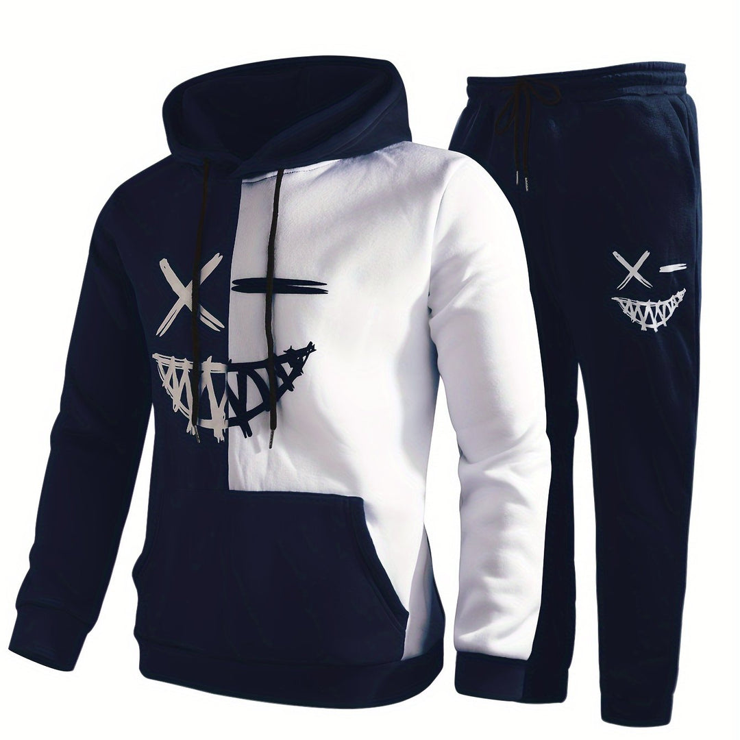 Men's Hooded Sweatshirt and Jogging Pants Set